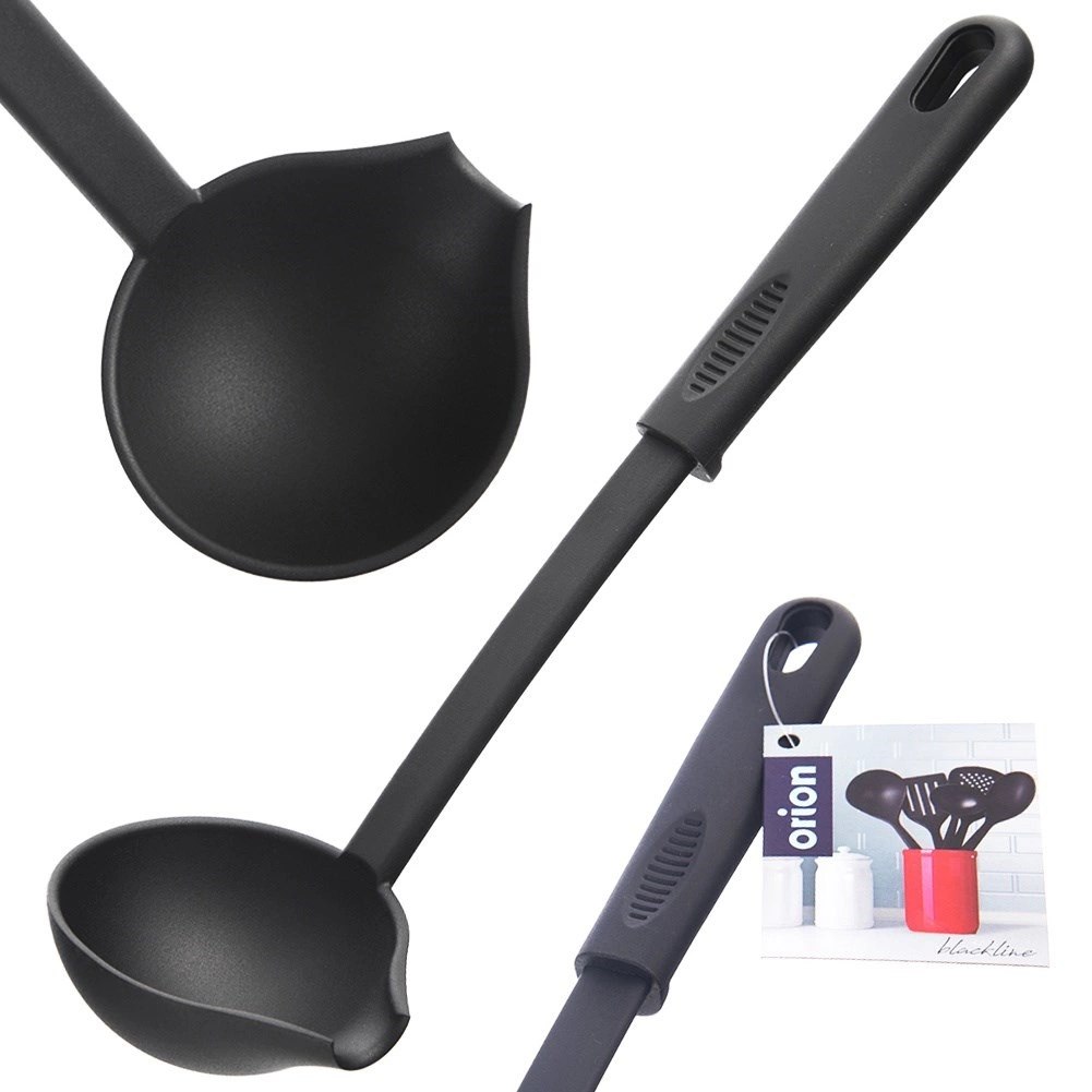 Chochla Kuchenna ORION BLACKLINE 60 ml 29 cm Czarna z Wylewką do Zupy - obrazek 6