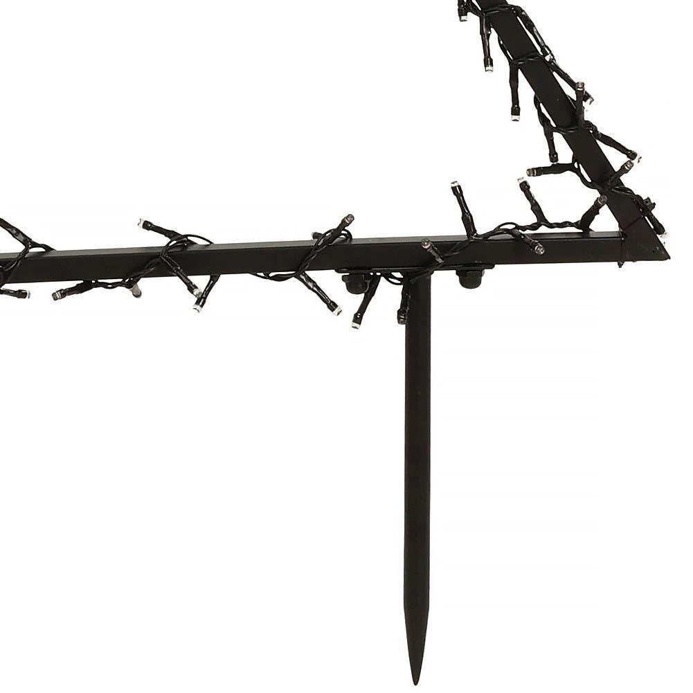 Choinka Ozdoba Świąteczna Świecąca 225 LED Zewnętrzna Metalowa VILDE 80 cm - obrazek 4