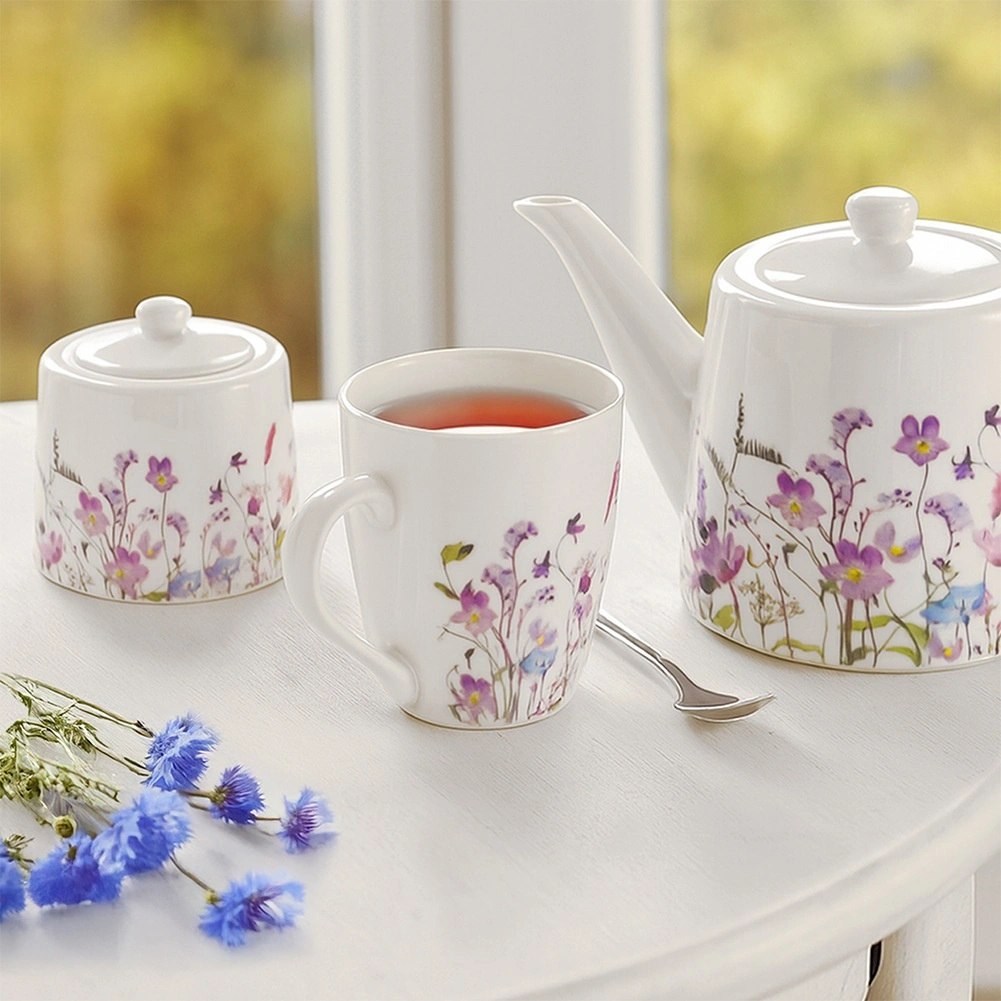 Cukiernica Porcelanowa z Pokrywką Louka 320 ml Polne Kwiaty ORION - obrazek 4