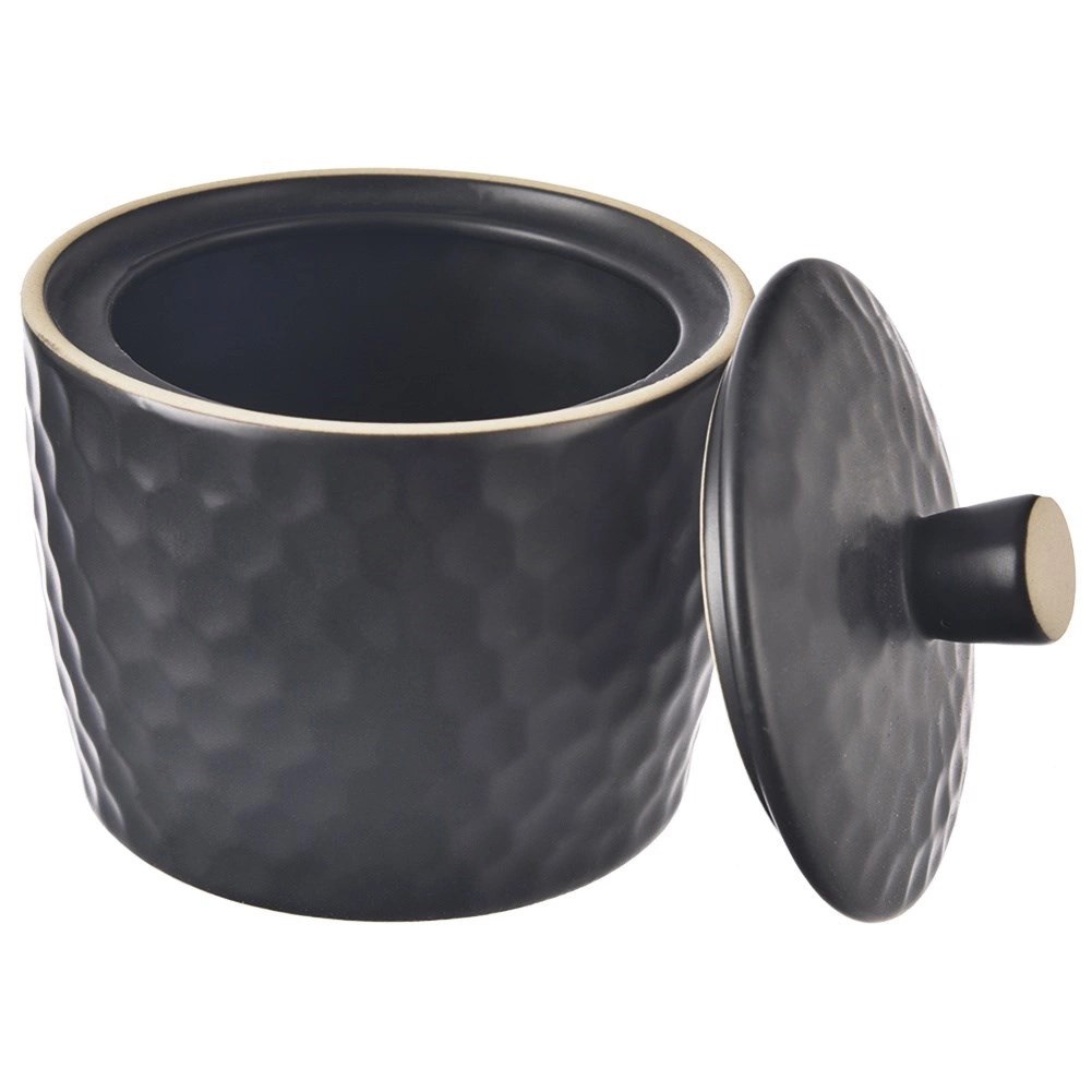 Cukierniczka Cukiernica Ceramiczna Czarna Ozdobna Klasyczna ORION 320 ml - obrazek 2