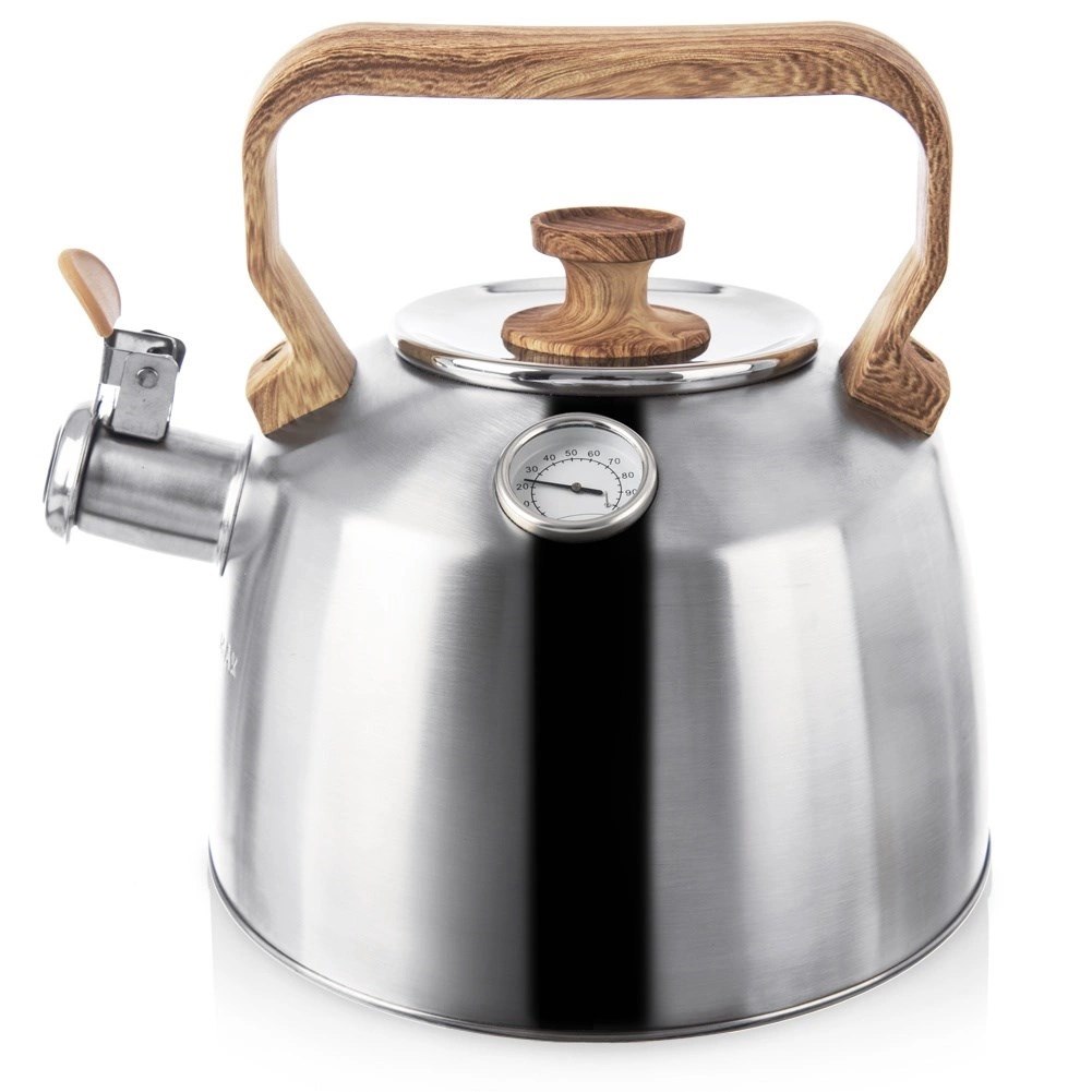 Czajnik na Gaz Indukcja z Gwizdkiem Termometrem Stalowy Solidny ORION 3,2 L - obrazek 2