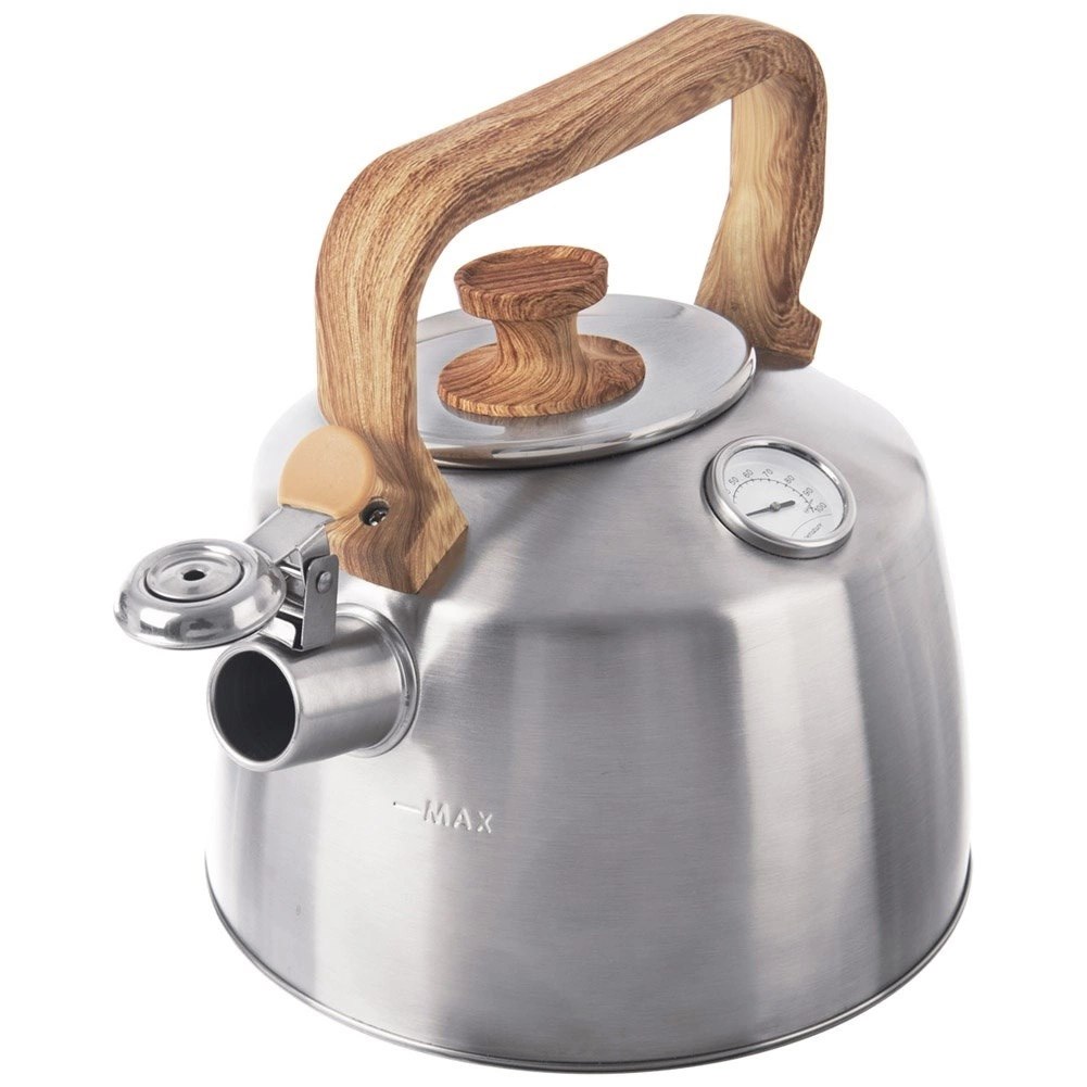 Czajnik na Gaz Indukcja z Gwizdkiem Termometrem Stalowy Solidny ORION 3,2 L - obrazek 3