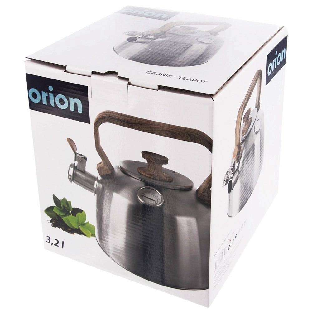 Czajnik na Gaz Indukcja z Gwizdkiem Termometrem Stalowy Solidny ORION 3,2 L - obrazek 6