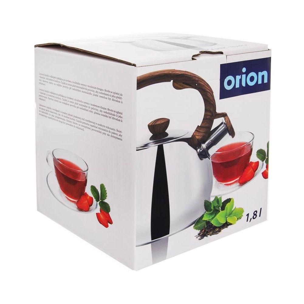 Czajnik z Gwizdkiem ORION 1,5 l Stalowy Srebrny z Drewnianym Uchwytom - obrazek 5