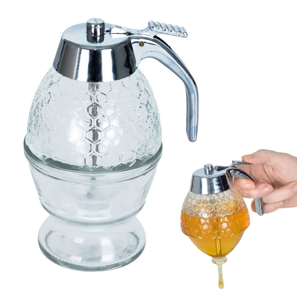 Dyspenser do Syropu Miodu Szklany Dozownik ORION 250 ml