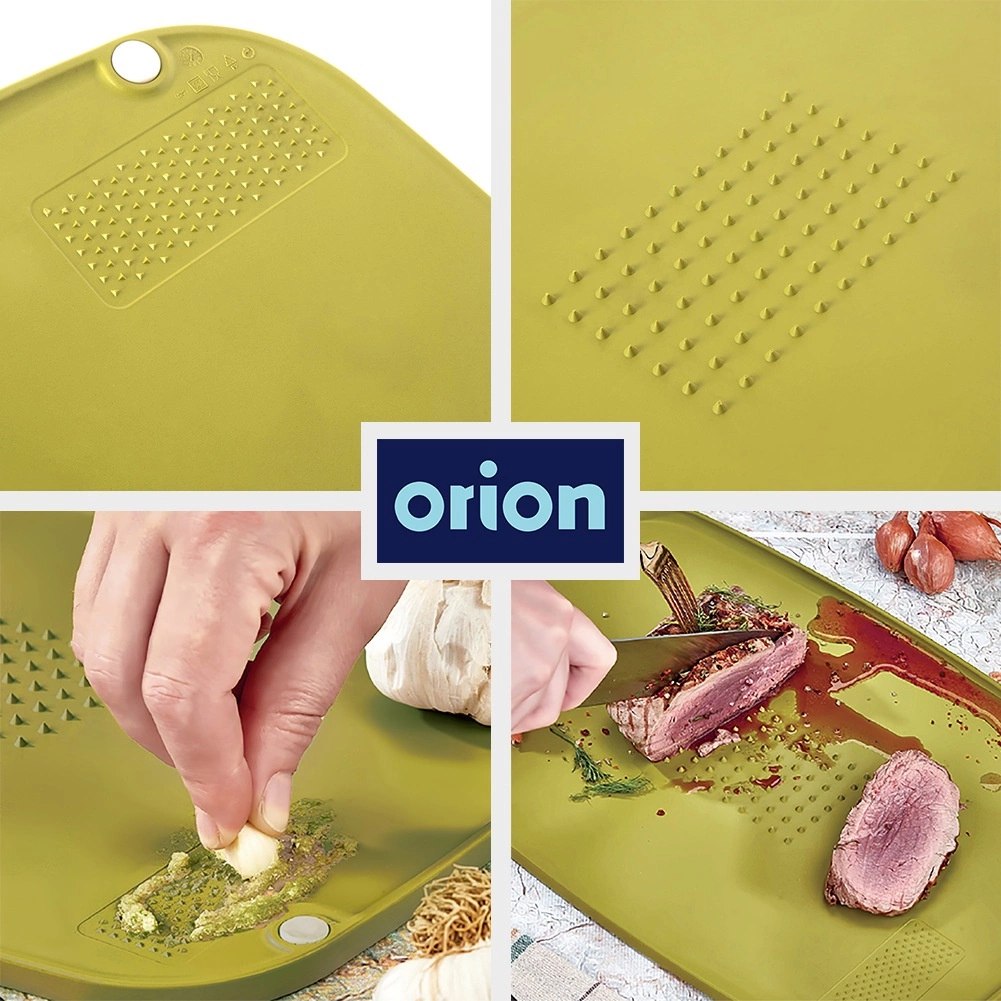 Deska do Krojenia Dwustronna ORION ELA 37,5x25 cm Zielona z Kolcami Mięsa - obrazek 4