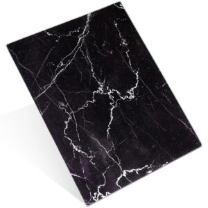 Deska do Krojenia Szklana VILDE 40x30 cm Hartowana Marmur Czarny Kuchenny