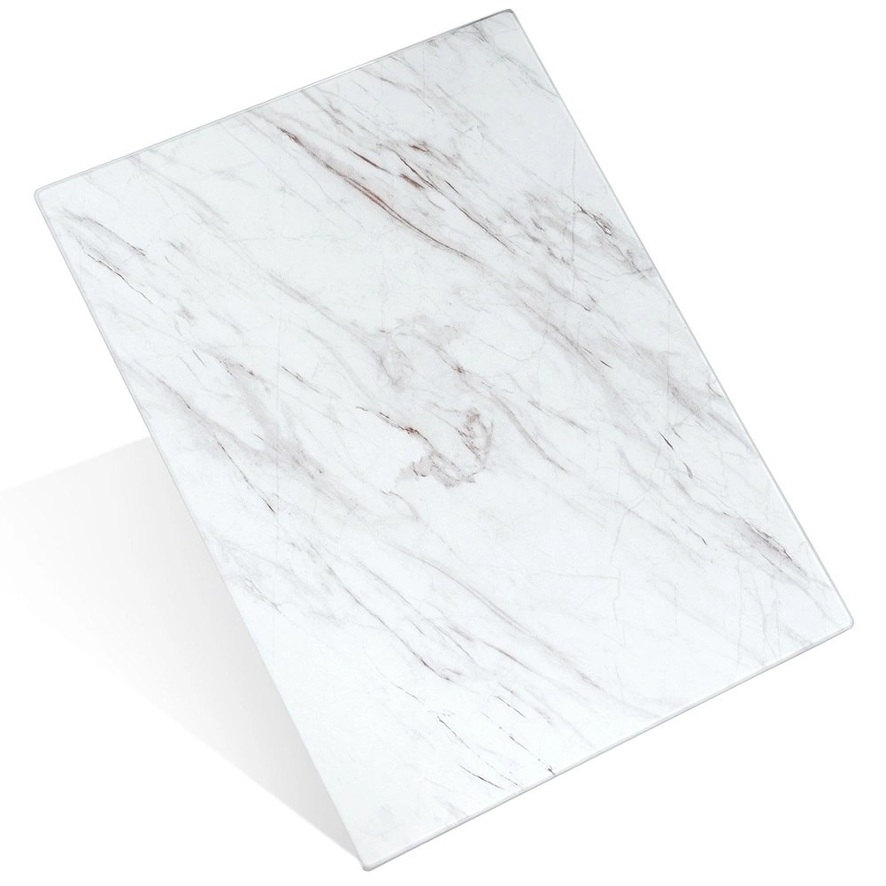 Deska do Krojenia Szklana VILDE 40x30 cm Hartowana Marmur Biały Dekoracyjna