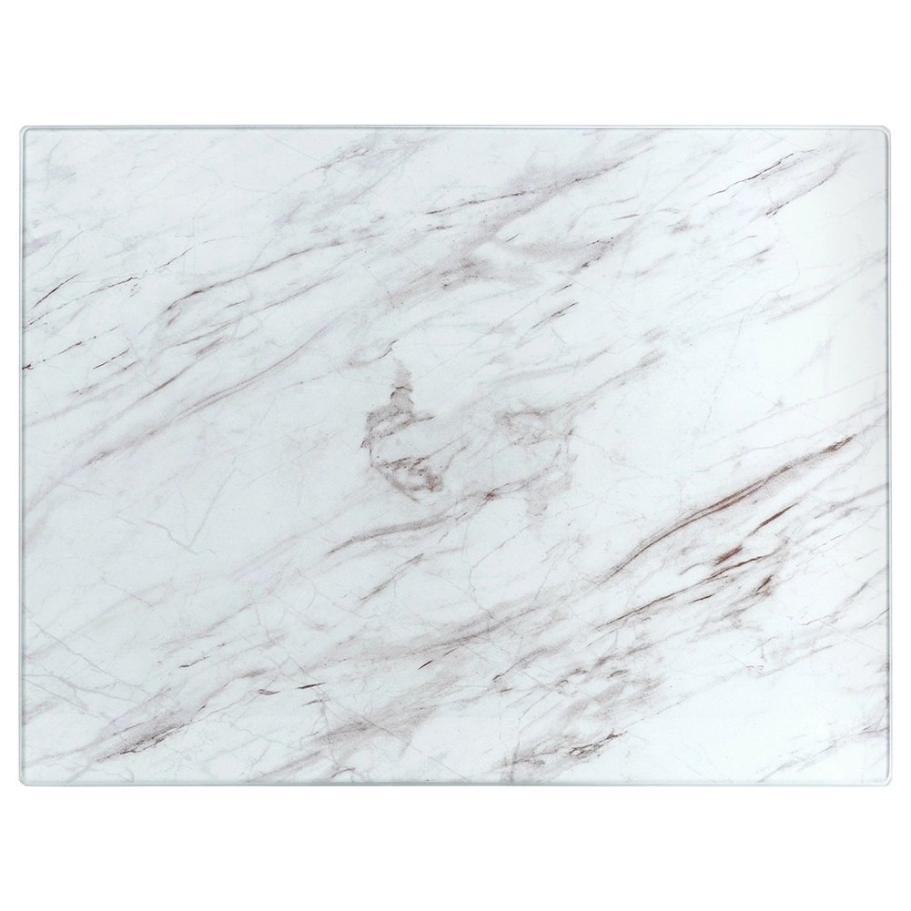 Deska do Krojenia Szklana VILDE 40x30 cm Hartowana Marmur Biały Dekoracyjna - obrazek 3