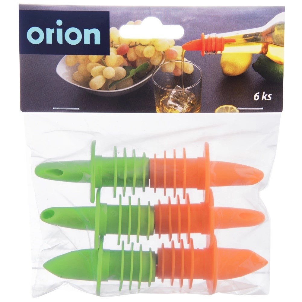 Nalewaki do Butelek ORION 6 szt. Elastyczne Zielone i Pomarańczowe - obrazek 5
