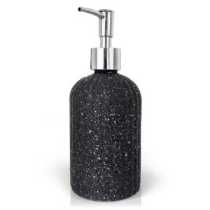 Dozownik do Mydła ORION 450 ml Szklany Szary Imitacja Marmuru z Pompką