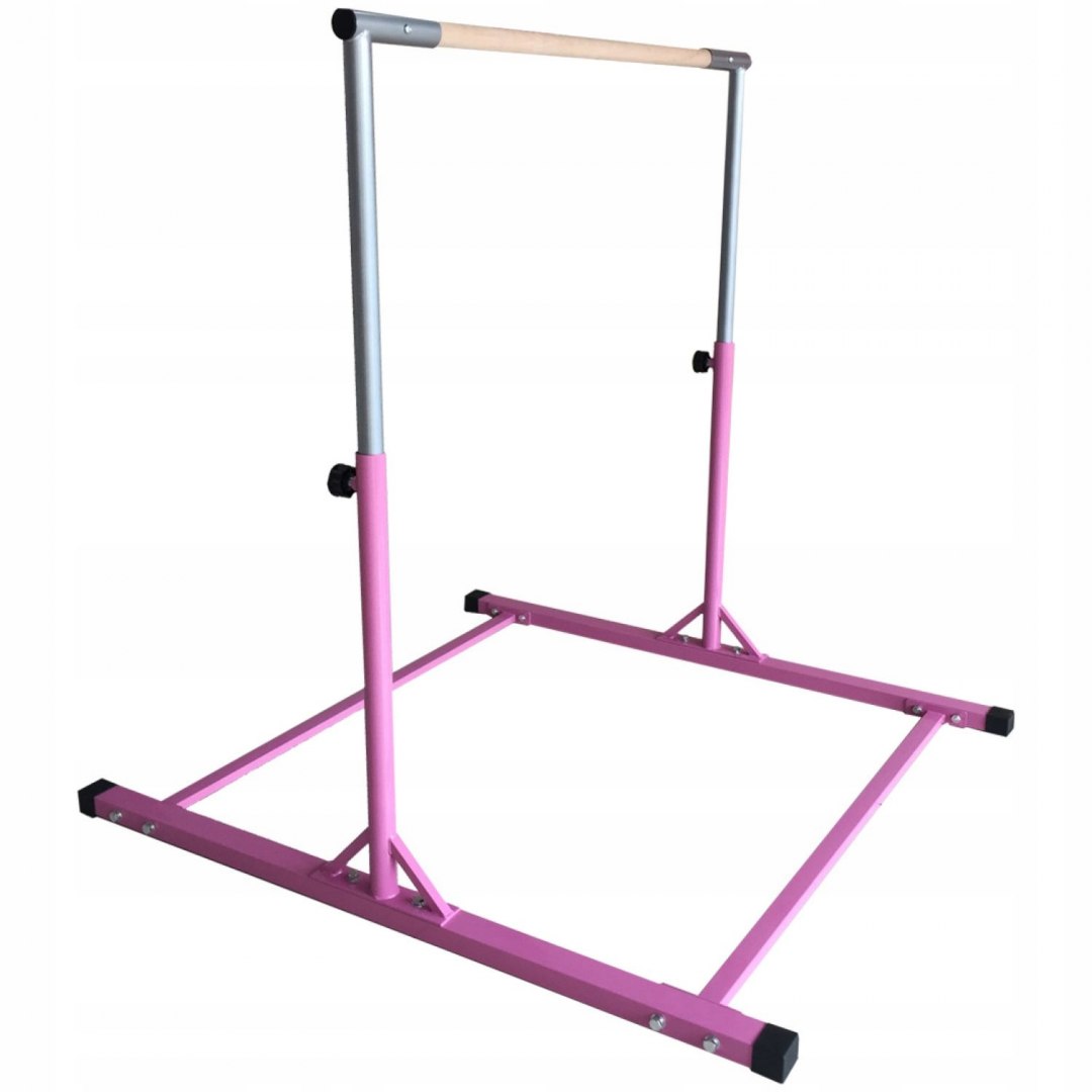 Drążek Gimnastyczny Wolnostojący 150 cm Różowy - obrazek 3