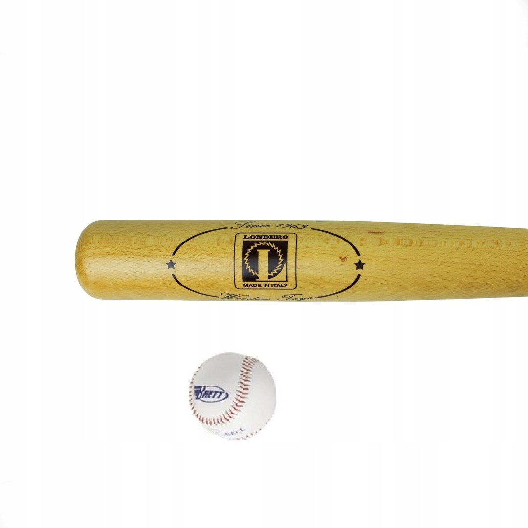 Drewniany Kij Baseballowy LONDERO 75 cm z Piłką do Baseballa - obrazek 6