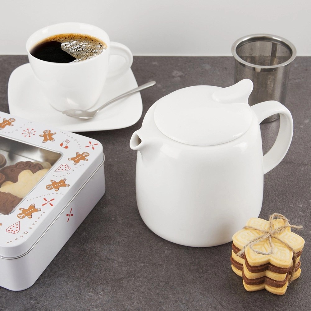 Dzbanek Porcelanowy 650ml Zaparzacz Sitko Stalowe MONA ORION - obrazek 3
