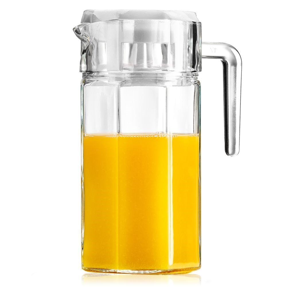 Dzbanek do Serwowania Nalewania Napojów Soków Szklany z Pokrywką VILDE 1,5l