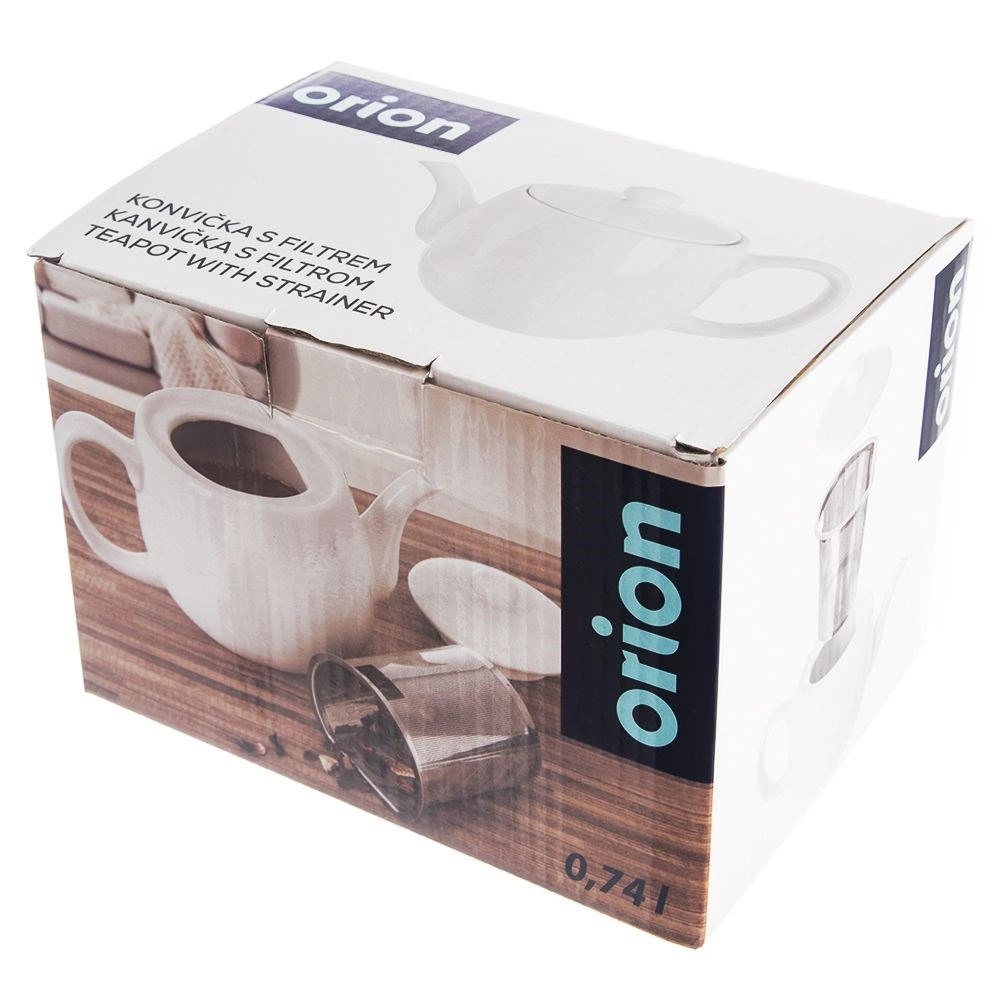 Dzbanek z Zaparzaczem do Herbaty Porcelanowy Biały Mona 700 ml - obrazek 7
