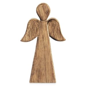 Figurka Ozdoba Anioł Świąteczna Drewniana Solidna Trwała ORION 13 x 24 cm