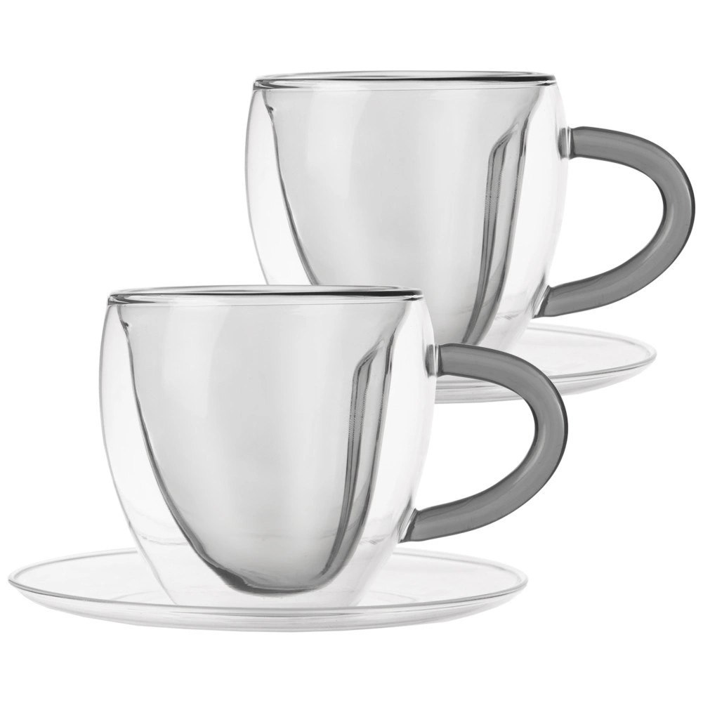 Filiżanki Termiczne ORION DOUBLE 160 ml Borokrzemowe z Uchwytem 2 szt. - obrazek 3