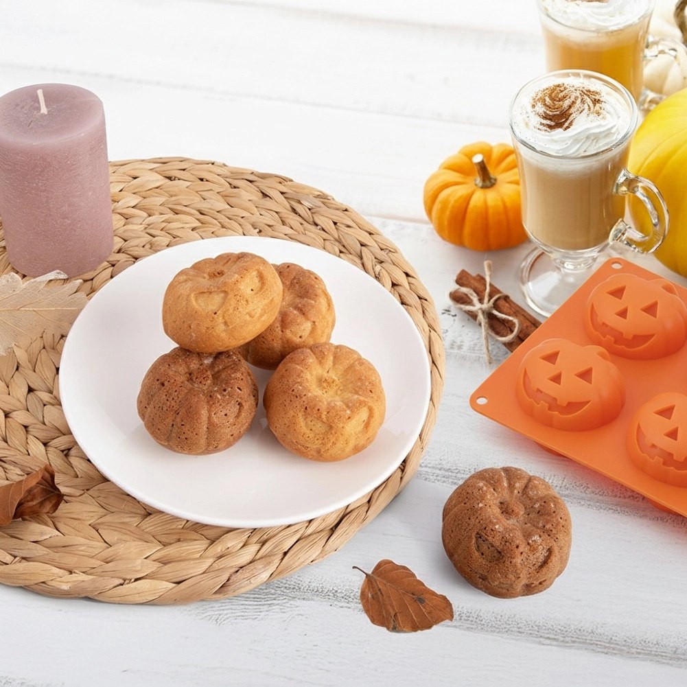 Forma Silikonowa 6 x Dynia Halloween do Ciastek i Babeczek ORION - obrazek 2