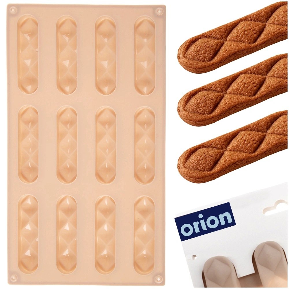Forma Silikonowa do Ciastek i Pralin 12 szt. Beżowa ORION do Pralinek - obrazek 7