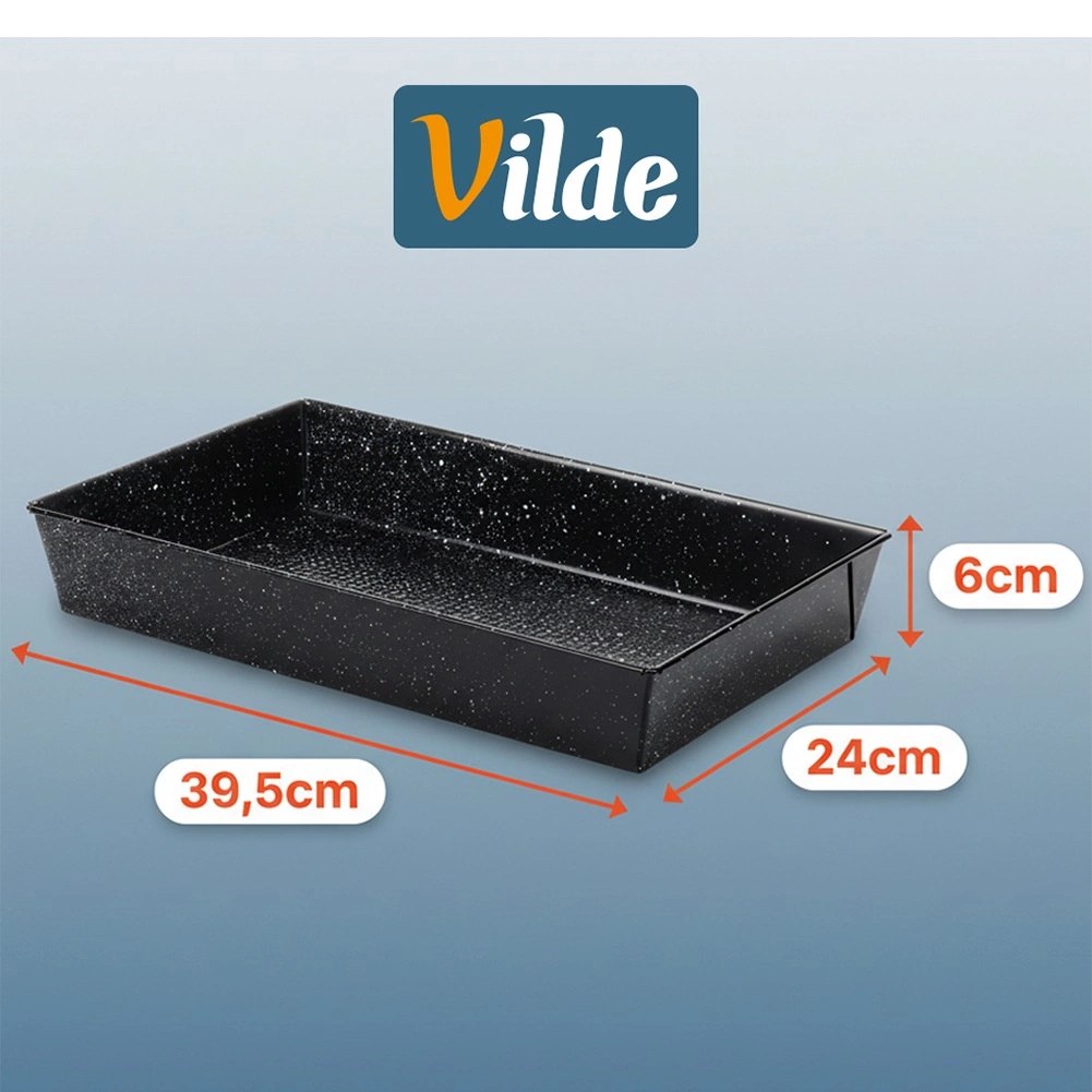 Forma do Pieczenia Ciast Mięs Zapiekanek Granitowa 39,5 x 24 x 6 cm VILDE - obrazek 4