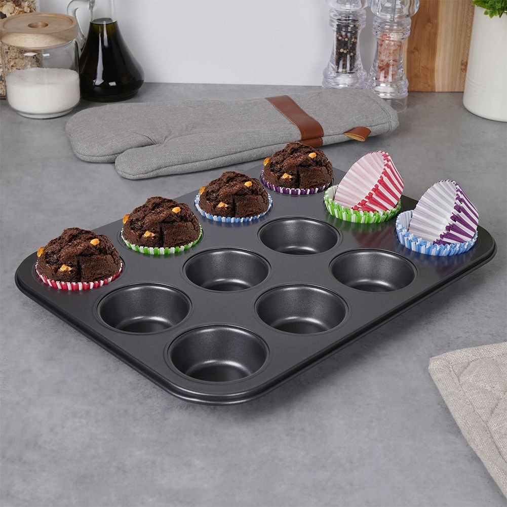 Blacha Forma do Pieczenia Muffinek ORION z Papilotkami Babeczki 35 x 27 cm - obrazek 2