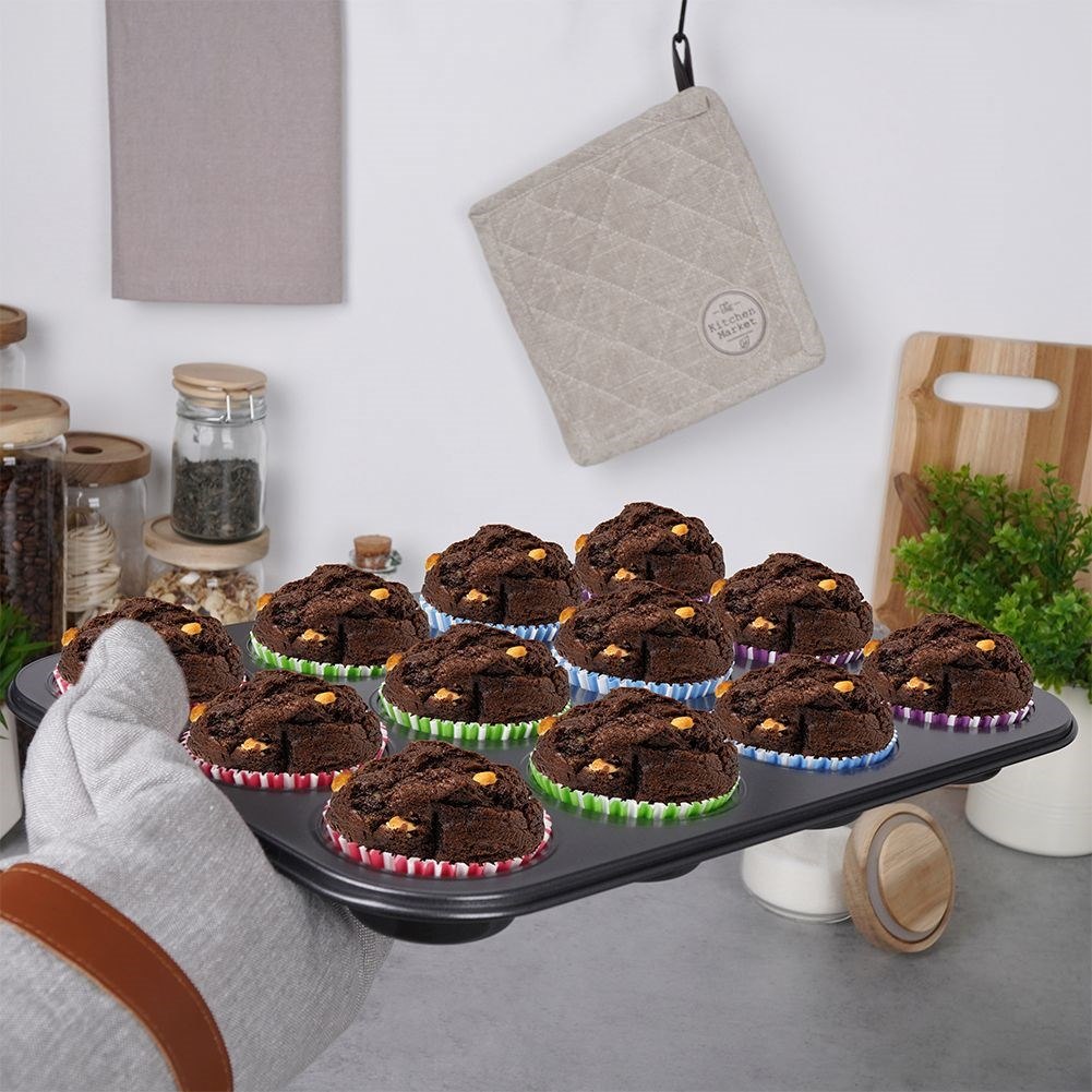 Blacha Forma do Pieczenia Muffinek ORION z Papilotkami Babeczki 35 x 27 cm - obrazek 4
