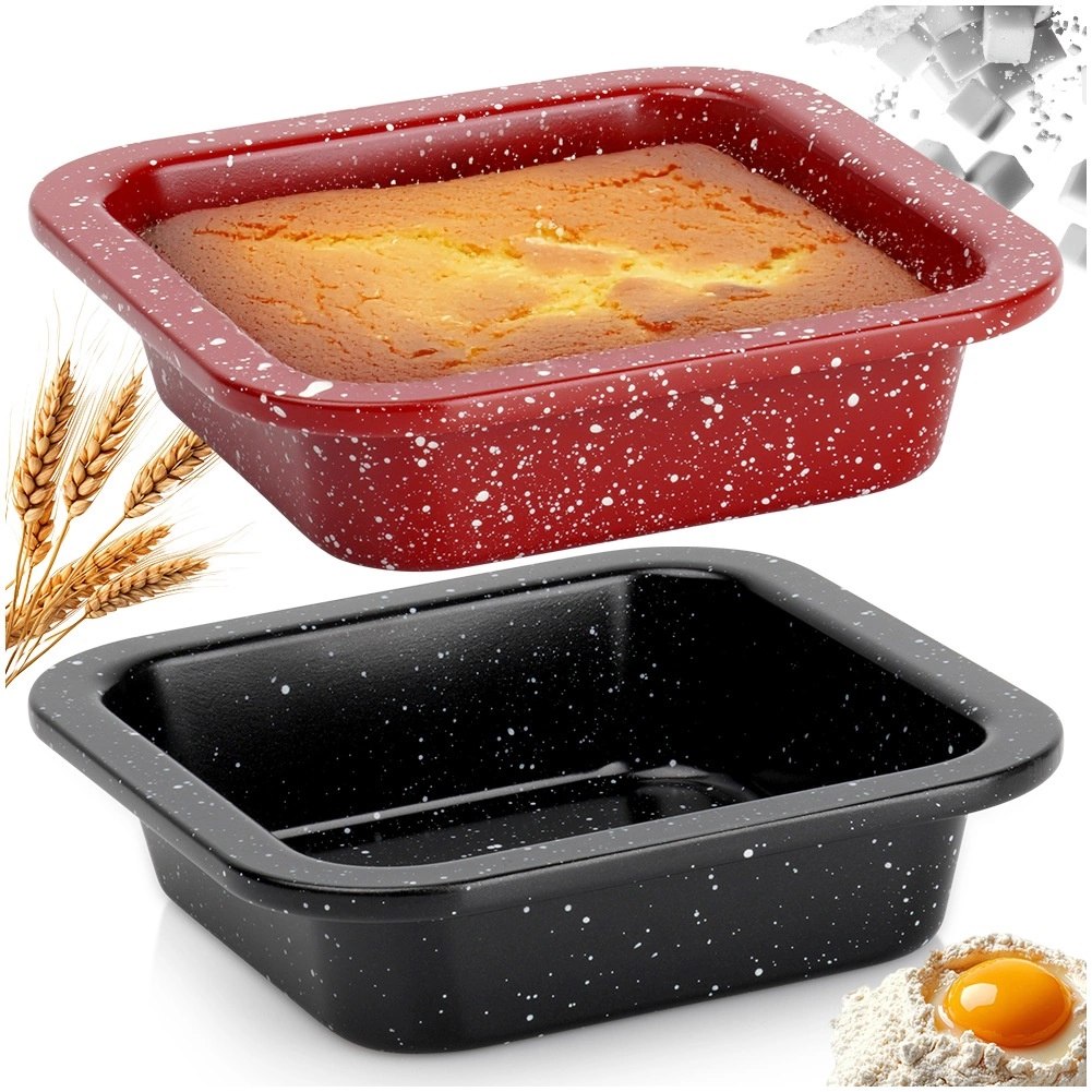 Formy Kwadratowe do Pieczenia 2 szt. Stal Węglowa Non-Stick 12 cm - obrazek 5