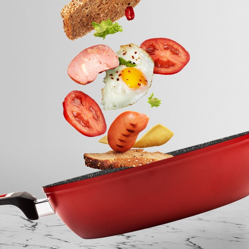 Garnek ze Szklaną Pokrywką Granitowy Nieprzywierający Indukcja NAVA 3,8 L - obrazek 2