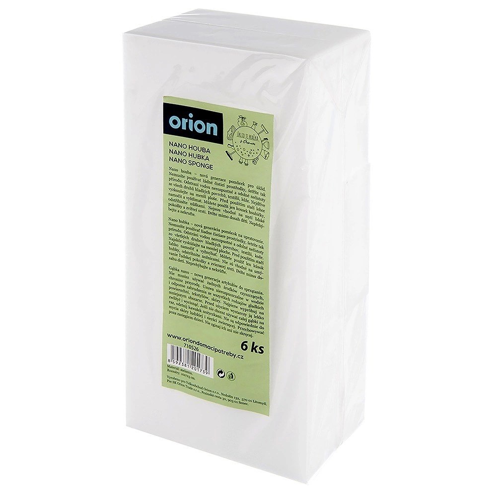 Gąbka Kuchenna ORION Magiczna NANO 6 szt. bez Detergentów do Mycia - obrazek 4
