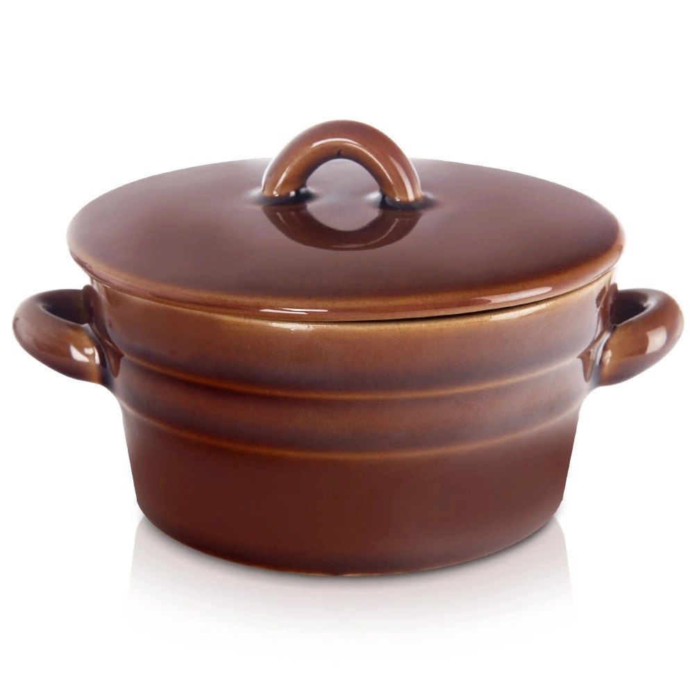 Garnek Pojemnik na Smalec Pasztet Ceramiczny z Pokrywką Solidny ORION 340ml - obrazek 6