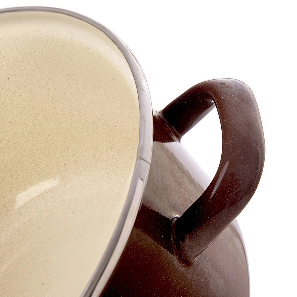 Garnek Emaliowany 600 ml ORION BROWN Retro 14 cm Indukcja Zmywarka - obrazek 5