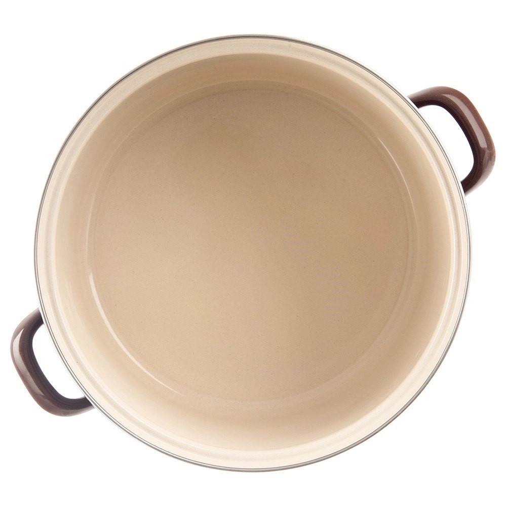 Garnek Emaliowany 10 L ORION BROWN Retro Duży 30 cm Indukcja Zmywarka - obrazek 5