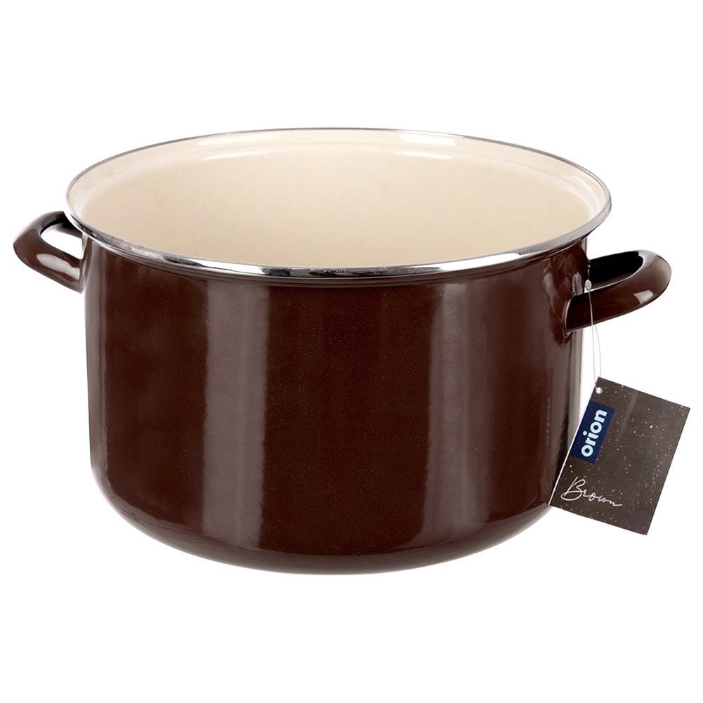 Garnek Emaliowany 10 L ORION BROWN Retro Duży 30 cm Indukcja Zmywarka - obrazek 6