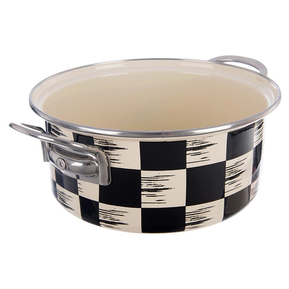 Garnek Emaliowany 2,2 L ORION SZACHOWNICA 20 cm Indukcja Zmywarka - obrazek 3