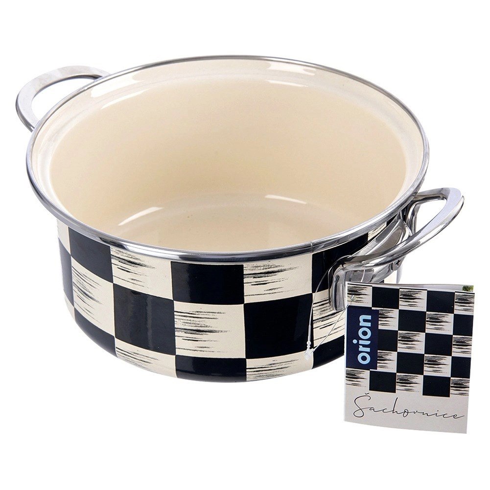 Garnek Emaliowany 2,2 L ORION SZACHOWNICA 20 cm Indukcja Zmywarka - obrazek 5