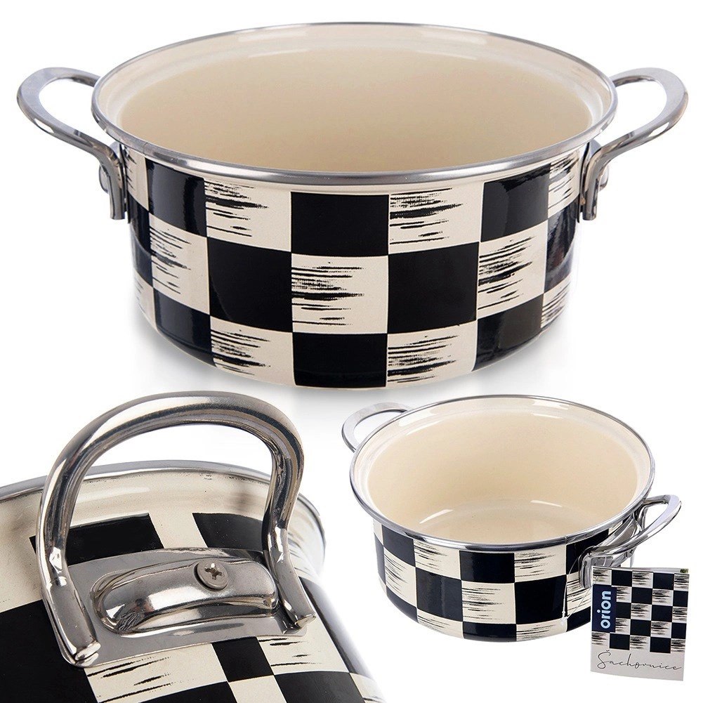 Garnek Emaliowany 2,2 L ORION SZACHOWNICA 20 cm Indukcja Zmywarka - obrazek 6