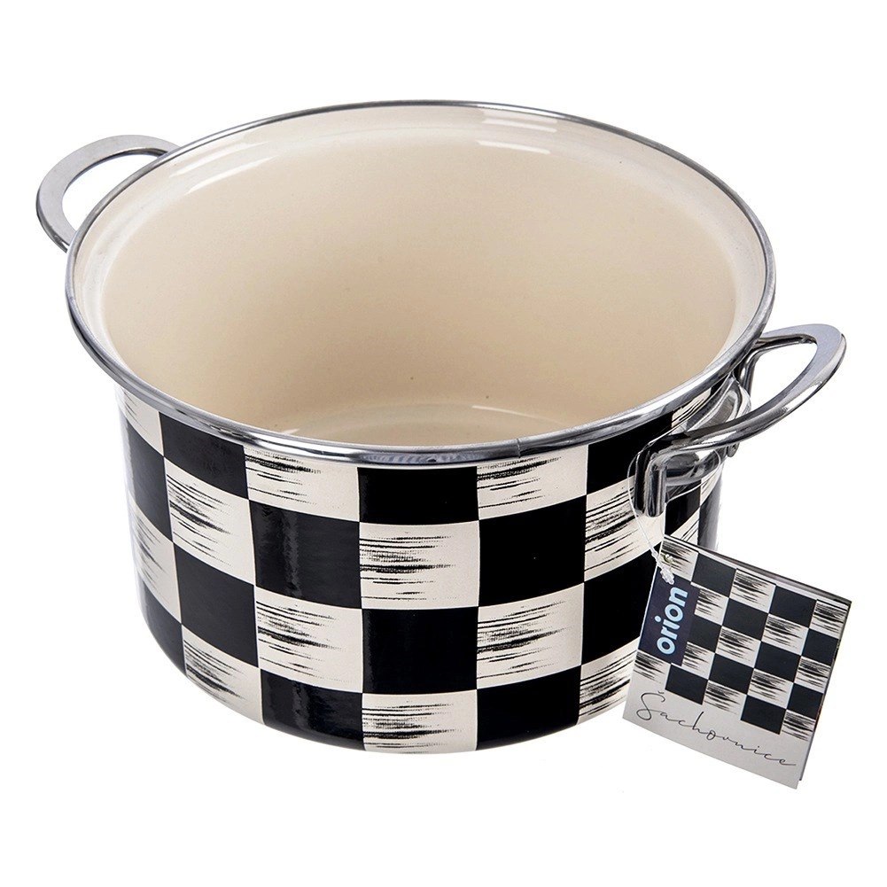 Garnek Emaliowany 4 L ORION SZACHOWNICA 22 cm Indukcja Zmywarka - obrazek 5