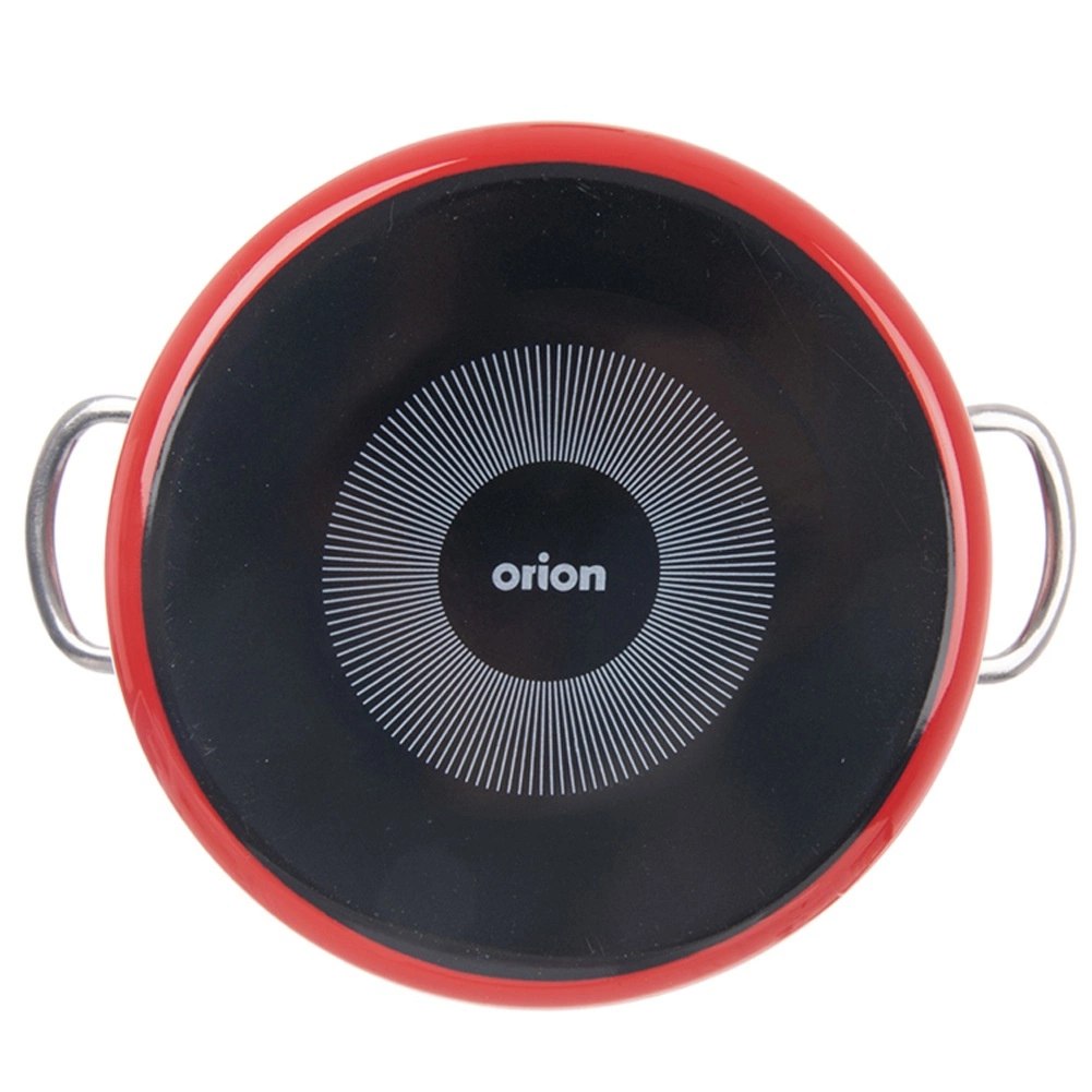 Garnek Emaliowany 4 L ORION TECKA Czerwony 22 cm Indukcja Zmywarka - obrazek 5