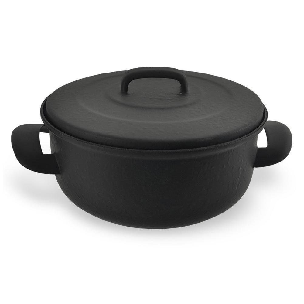 Garnek Emaliowany 3 L BELIS Mat Czarny 20 cm Indukcja Zmywarka