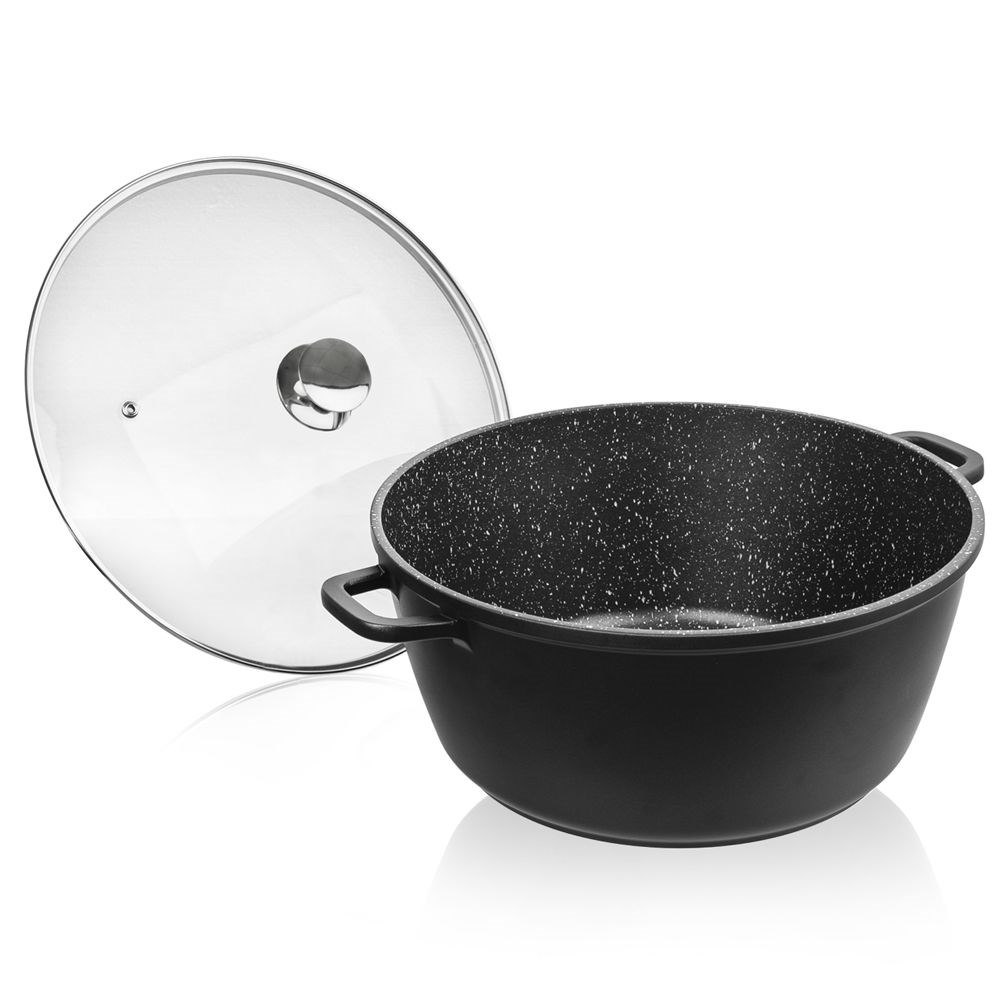 Garnek Granitowy ORION GRANDE Duży 32 cm 9,7 L Indukcja Piekarnik - obrazek 2