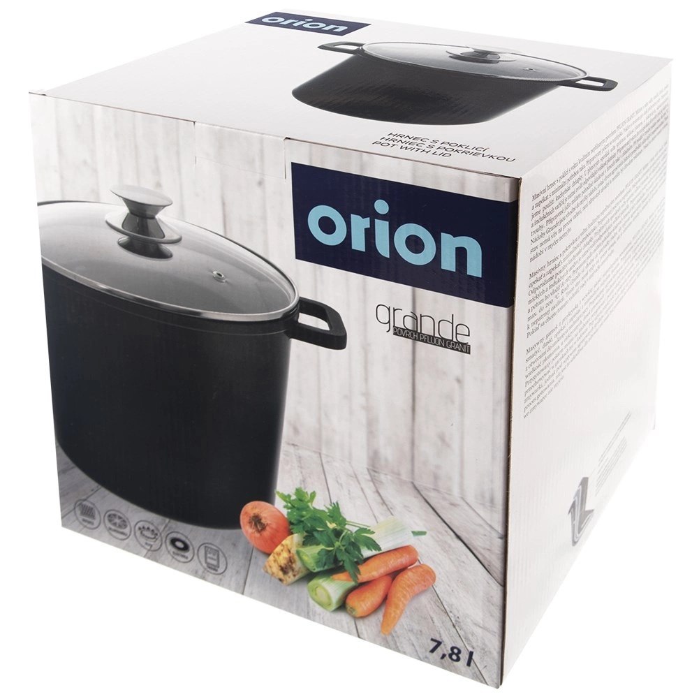 Garnek Granitowy ORION GRANDE Wysoki 25 cm 7,6 L Indukcja Piekarnik - obrazek 7