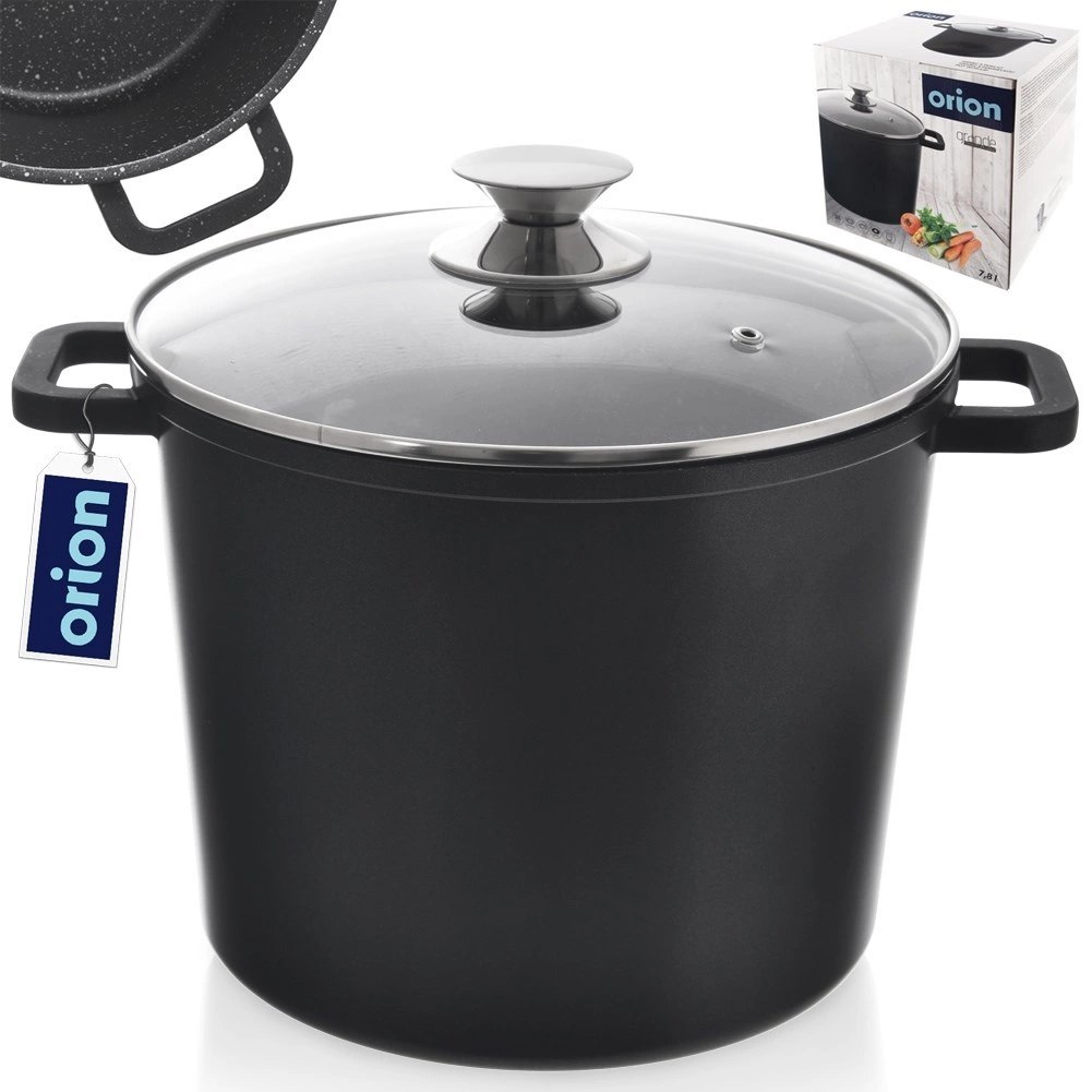 Garnek Granitowy ORION GRANDE Wysoki 25 cm 7,6 L Indukcja Piekarnik - obrazek 8