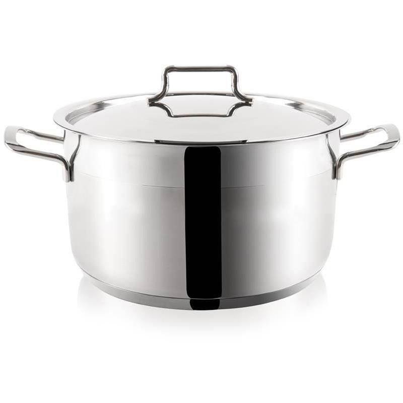 Garnek Stalowy 8,2 L ORION ANETT 26 cm z Pokrywką Indukcja Zmywarka