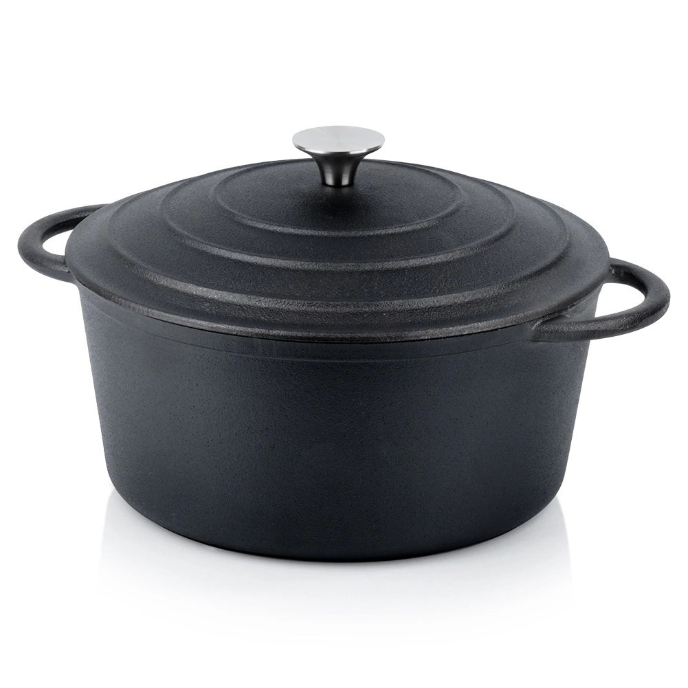 Garnek Żeliwny Solidny Gaz Indukcja Solidny Uniwersalny VILDE 33x26x12 cm