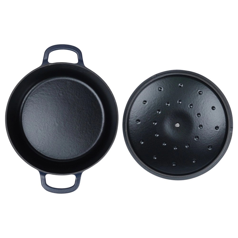 Garnek Żeliwny 5,2 L LITINA Emaliowany 26 cm Granatowy Indukcja - obrazek 5