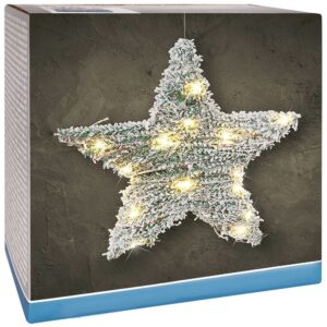 Stroik Gwiazda Ozdoba Świąteczna Świecąca 20 LED Wisząca Solidna VILDE 30cm