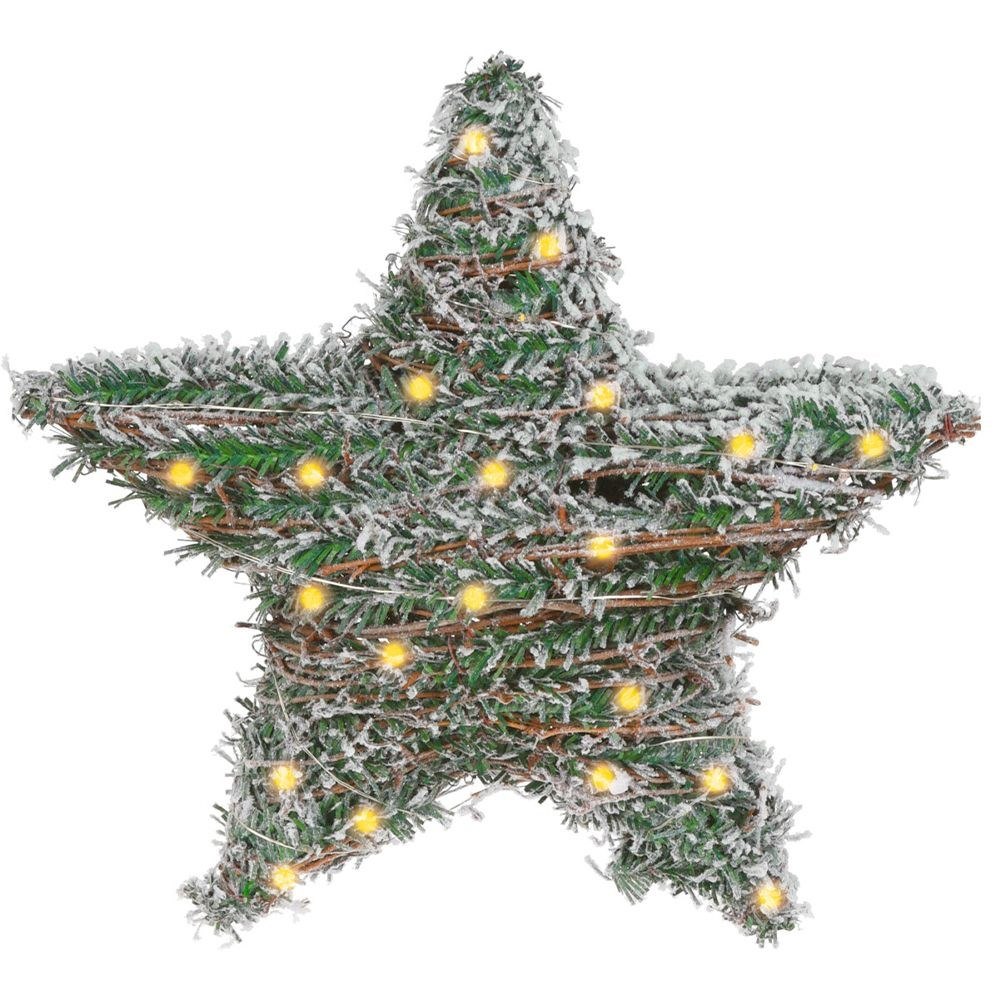Stroik Gwiazda Ozdoba Świąteczna Świecąca 20 LED Wisząca Solidna VILDE 30cm - obrazek 2