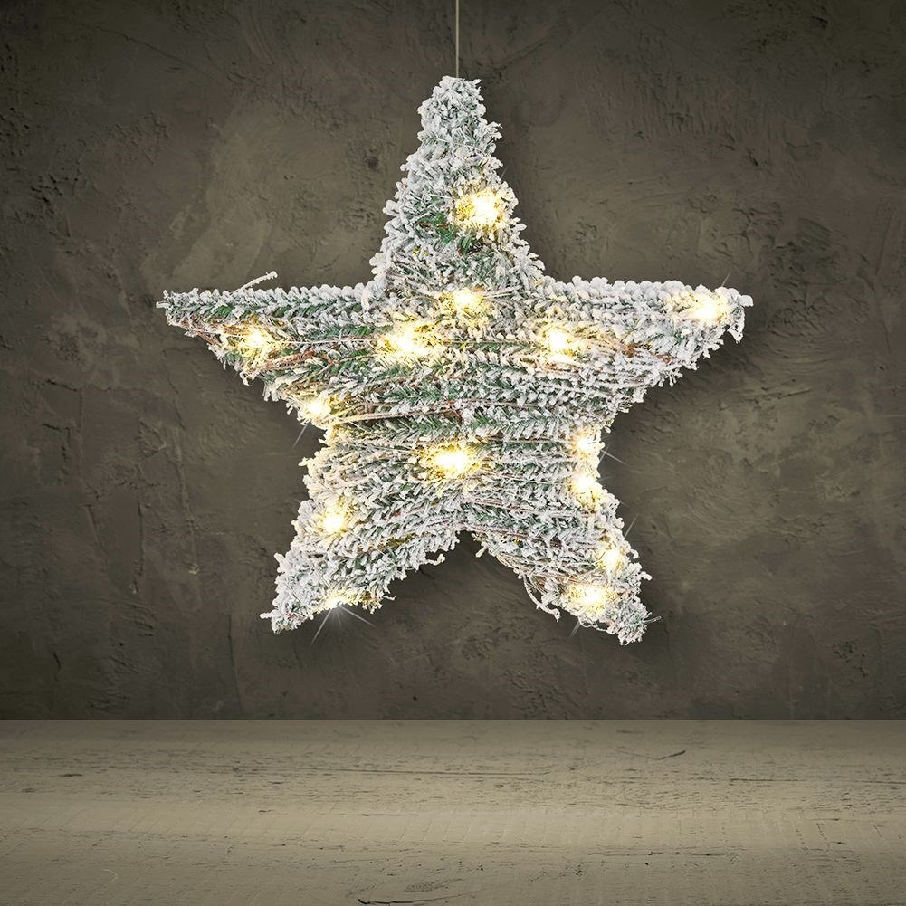 Stroik Gwiazda Ozdoba Świąteczna Świecąca 20 LED Wisząca Solidna VILDE 30cm - obrazek 3