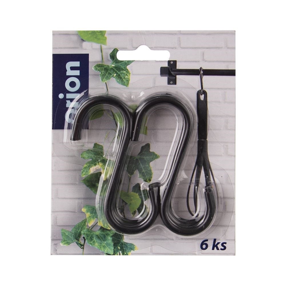 Haczyki na Reling ORION RADKA Czarne 6 szt. 7,5 cm Loft Kuchnia - obrazek 3